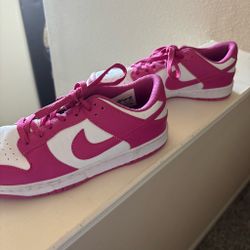Nike Dunk Low Pink and White Sneakers