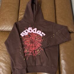 Sp5der Web Hoodie Brown