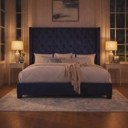 New Blue Queen Bed Frame 