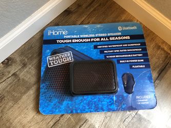 iHome, IBT7, Shockproof,Waterproof Bluetooth Speaker