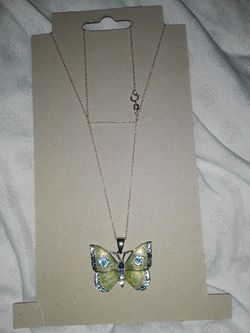 Sterling silver cz butterfly