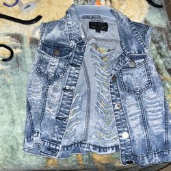 Jean Vest Jacket Med/Large
