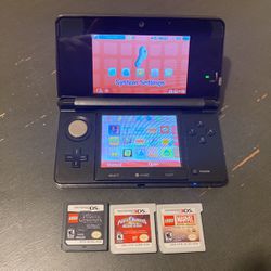Nintendo 3ds Works Perfectly Comes With 3 Games 