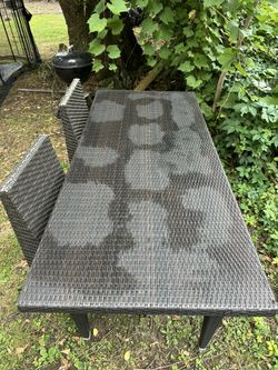 Rattan Patio Table Set 