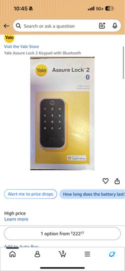 Yale Assure Lock 2 Keypad with Bluetooth