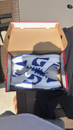 Royal Blue and White Nike Dunks Sz 12