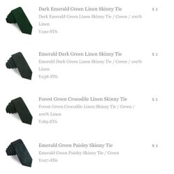 Brand New OTAA Green Ties