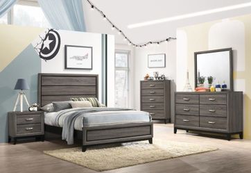 🌺 FREE DELIVERY 🌺Brand New 5PC Queen Size Bedroom Set ( Queen Bedframe, NS, Dresser, Mirror, Chest)