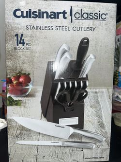 Cuisinart STAINLESS STEEL CUTLERY,14pc Block Set.