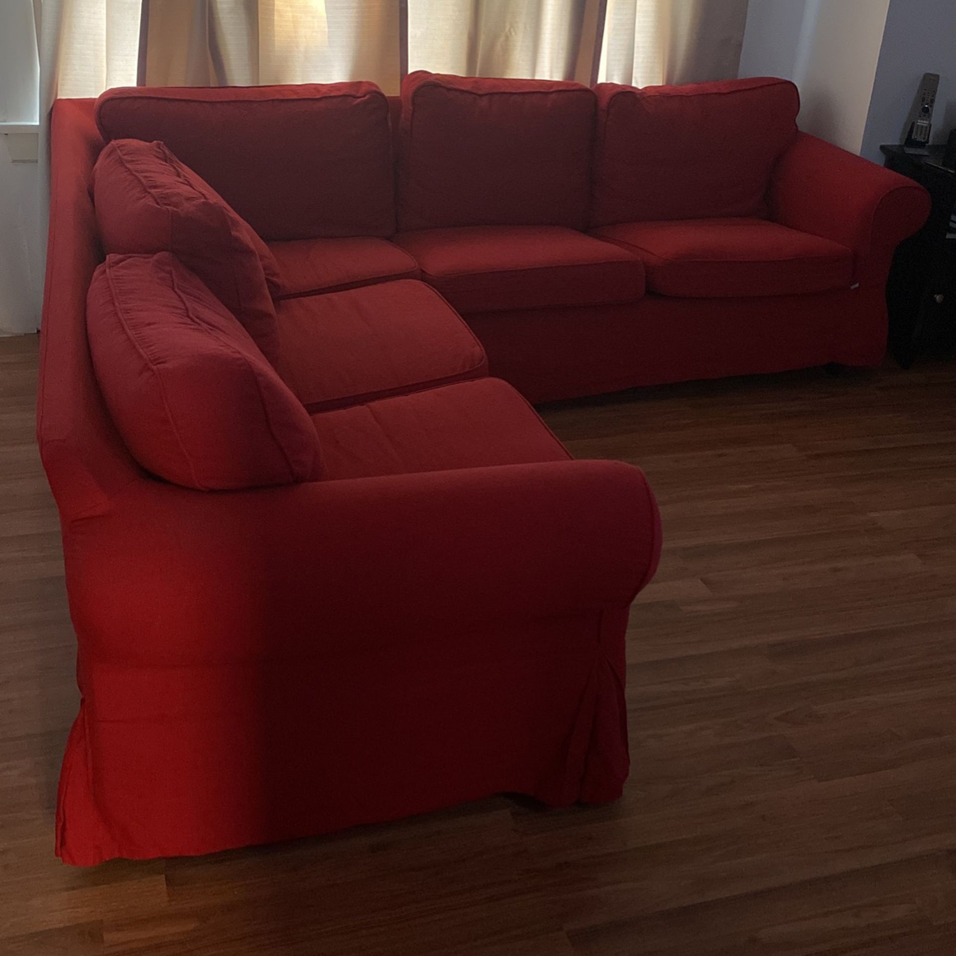 Red Sectional Sofa Set 