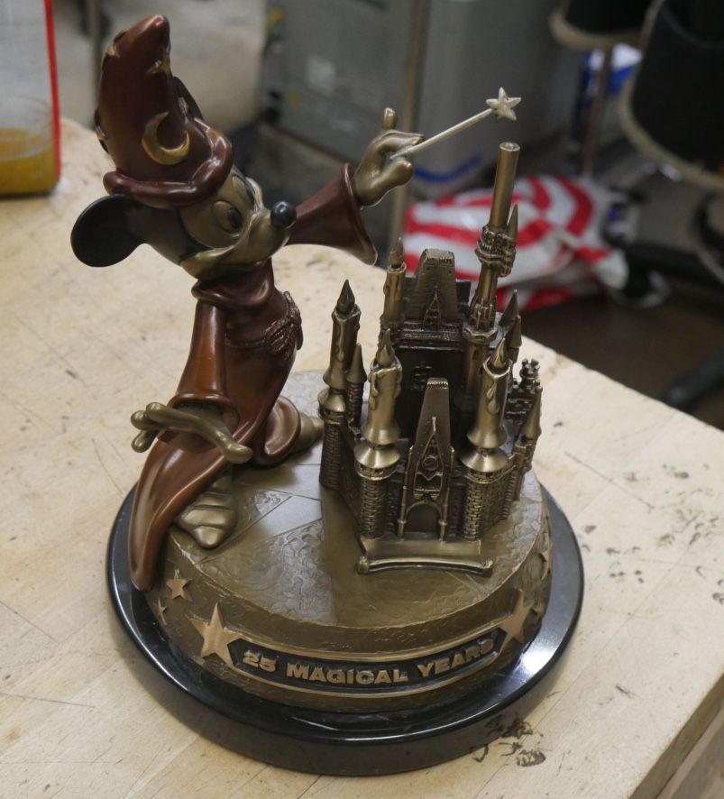 Disney 25 Magical Years Bill Toma Bronze Mickey Mouse Sculpture 2/100 signed.