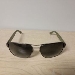 Ray-Ban  RB 3530 004/8G BLACK/GREEN FRAMES 58MM 100% AUTHENTIC #32