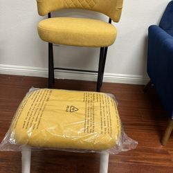 Yellow Bar Stool With Feet Stand