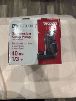 Utilitech Submersible Sump Pump 1/2 HP 55 GPM 115V Cast Aluminum 0955624