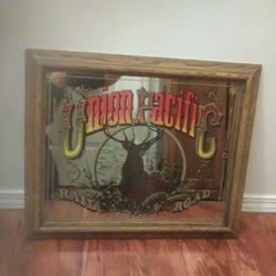 Vintage Union Pacific Railroad Mirror 