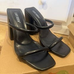 Black Slide On Heels