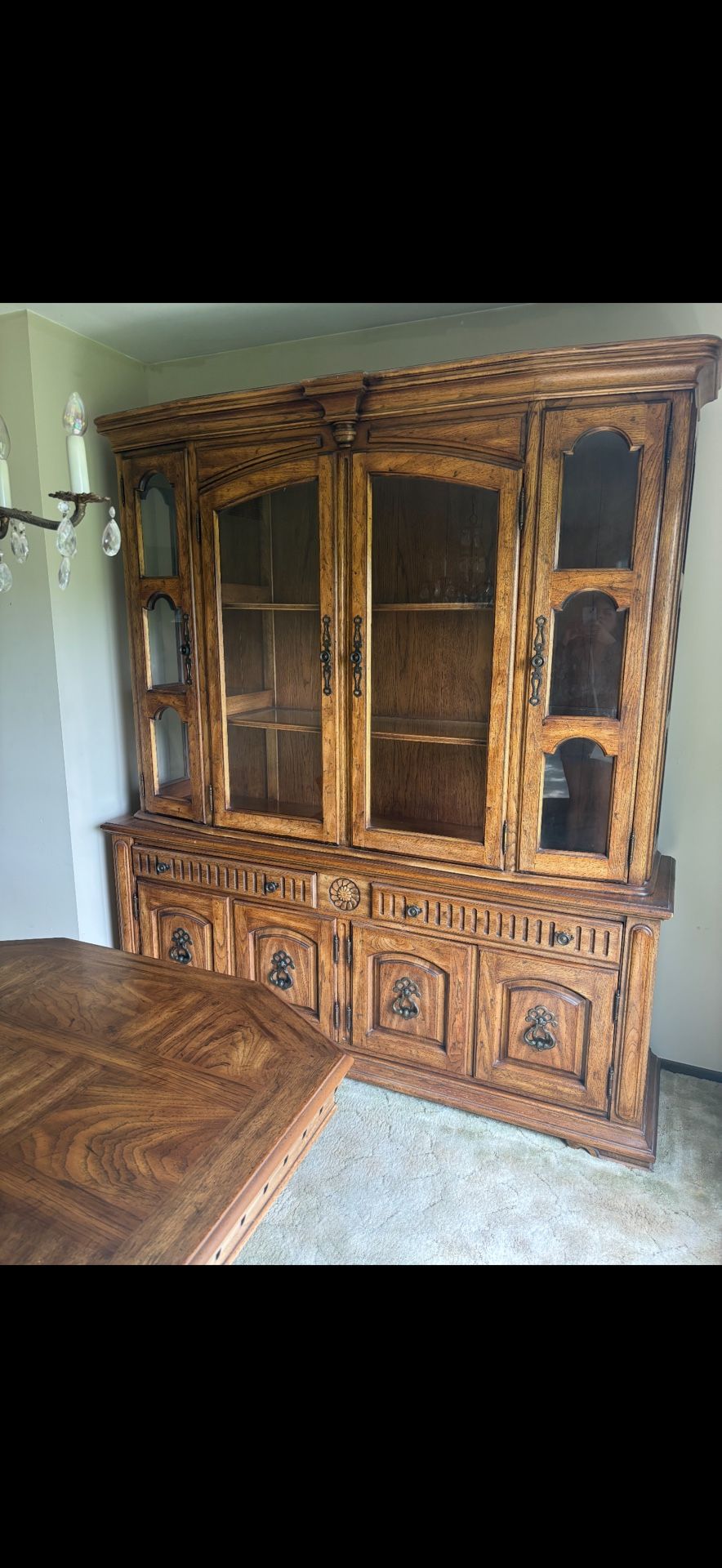 Antique Cabinet (top Off For Easy Move)