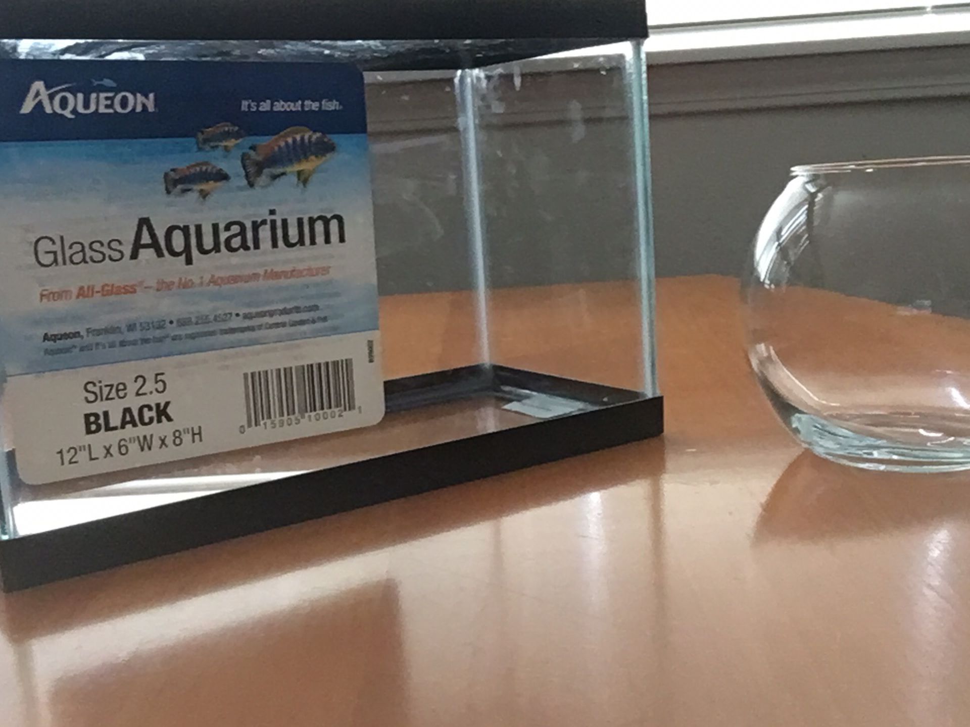 2.5 Gallon Fish Tank & Glass Bubble Bowl