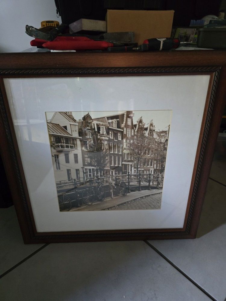 3, 21 Inch Long Pictures On Good Quality Wood Frames