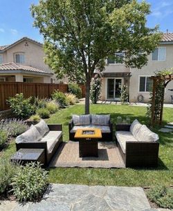 Ovios brand high quality patio furniture set outdoor patio furniture set deep seating cushions ovios brand high quality patio set fire pit propane 🆕☑