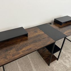 Adjustable L-Shaped or Straight Desk