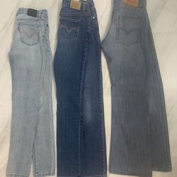 Levi Girls Jeans Size 12 710  Skinny 711 527 Bootcut