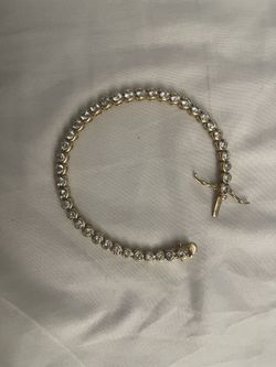 Pulsera De Plata Bañada En Oro