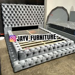 NEW QUEE BED FRAME WITH MATRESS 