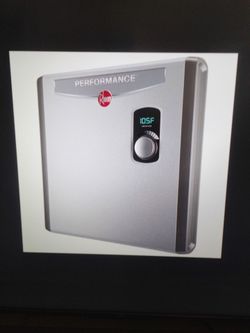 New Rheem Performance 24kw self modulating tankless water heater indoor electric 240v, 4.68 GPM