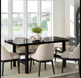 Brand New Heavy Wooden 70” Dining Table (Still in Box) – Charcoal