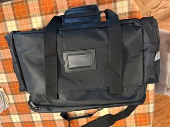Black Nylon Duffle Bag with Shoulder Strap