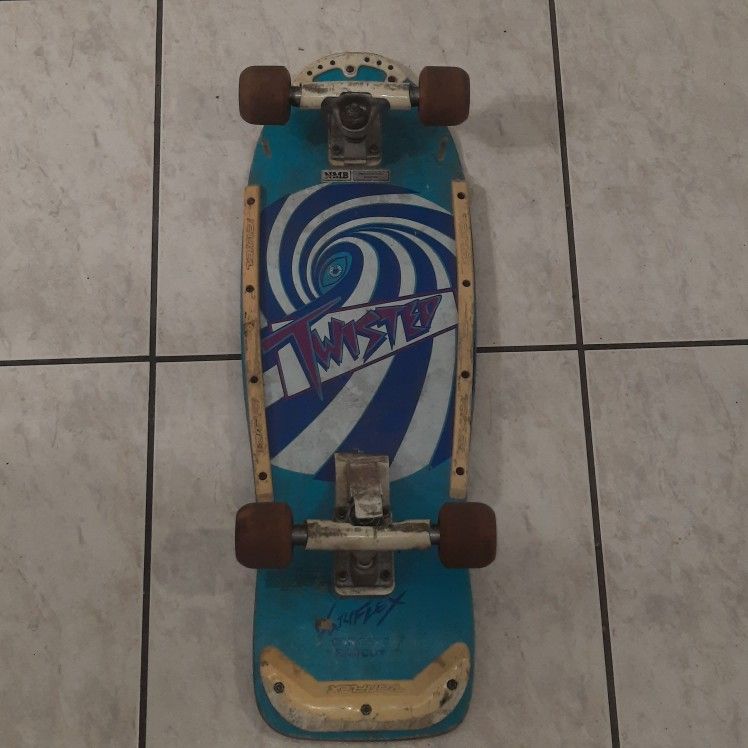 Vtg 80s Variflex Skateboard Twisted W Trucks & Street Rage Wheels