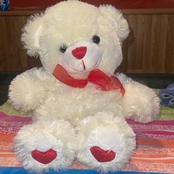 Build-A-Bear Lil Love Valentine Hugs Teddy, a vintage plush toy from 2005 16”