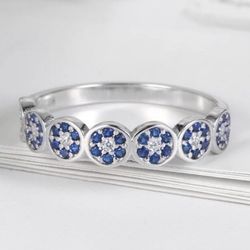 Sapphire Band S925 Sz 7 Or 8