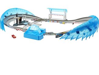 Mattel Disney y Pixar Cars Set Definitivo de Pista de Velocidad de Florida con Auto Lightning McQueen