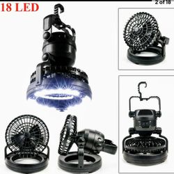 2-1 Portable Battery Operated Hurricane/Camping LED Lantern/Fan