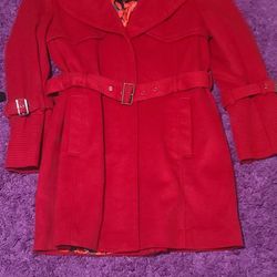 Hilary Radley Red Trench Coat