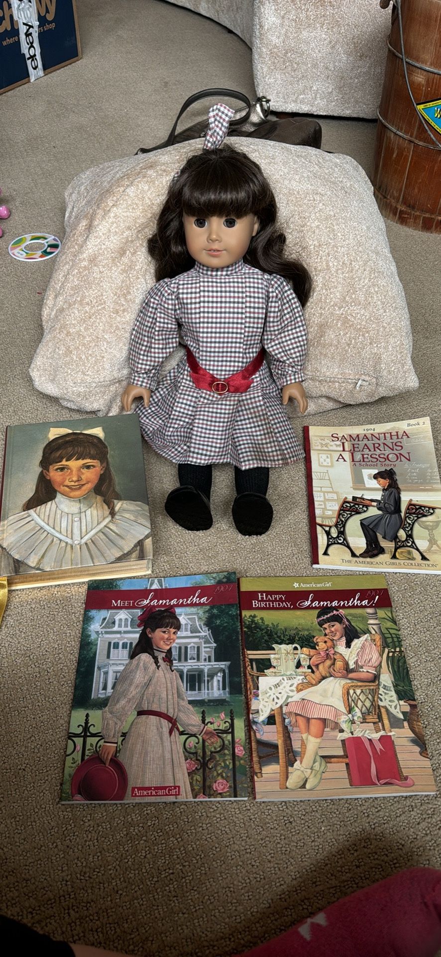 Original American girl doll Samantha with 4 books (pleasant company)