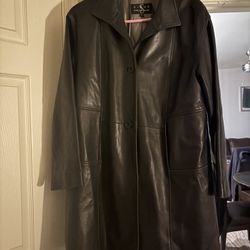Beautiful Leather 36” Long Jacket
