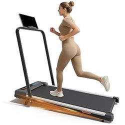 3-in-1 Walking Pad with Incline and Handle Bar, 2.5 HP Quiet Walking Pad Treadmill with 265 LBS Capacity, Portable Under Desk Treadmill, Foldable Trea