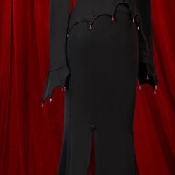 Gothic Black Corset With Red Jewels
