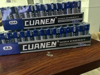 60 AA and 60 AAA batteries.
