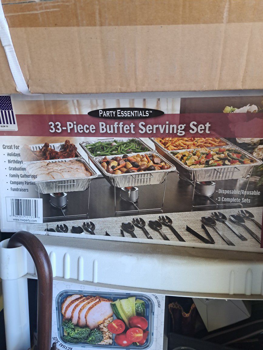 Party Essentials 33-Piece Buffet Serving Set