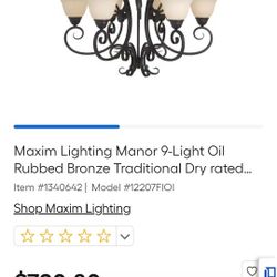 9 Bulb Chandelier 