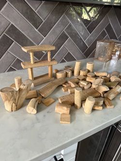 Wooden children’s building blocks