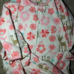 2T girls Footed pajamas