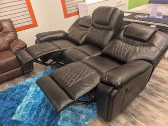 Black Santiago two piece Sofa and loveseat $999