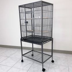 $95 (New) Large 53” bird cage for parakeet parrot cockatiel canary finch lovebird, size 24x17x53”