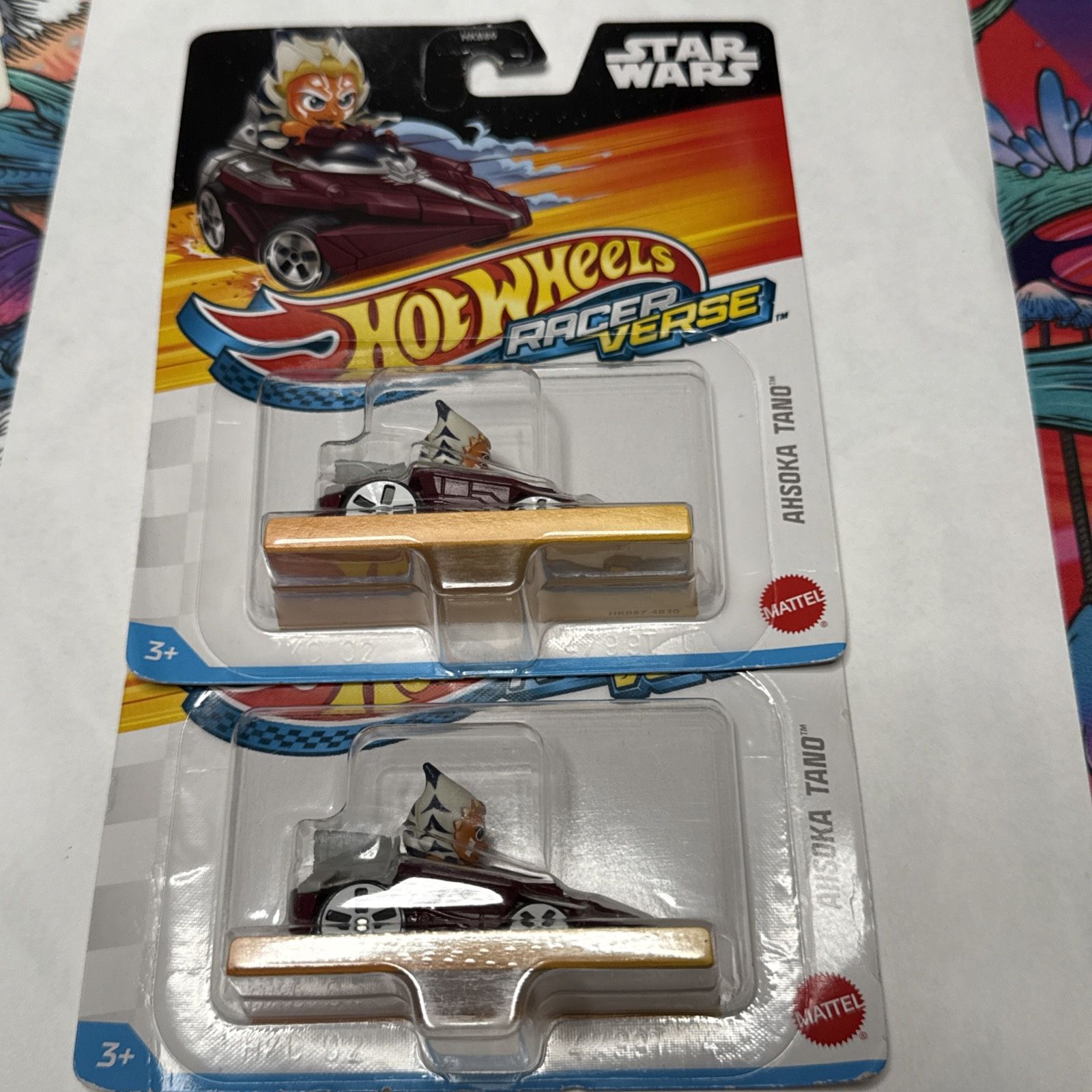(SET OF 2) 2023 Hot Wheels Racer Verse - AHSOKA - Star Wars Diecast - HKC02