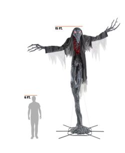 Home Accents Holiday 15 ft. Grave & Bones Giant-Sized Animated LED Gally-Crow